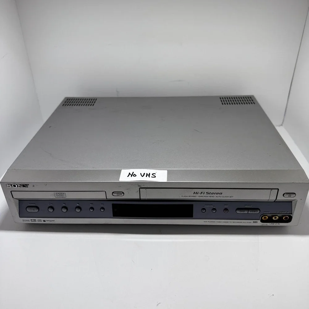 Sony SLV-D100 DVD VCR Combo Player Hi-Fi Stereo Silver Video Cassette Recorder
